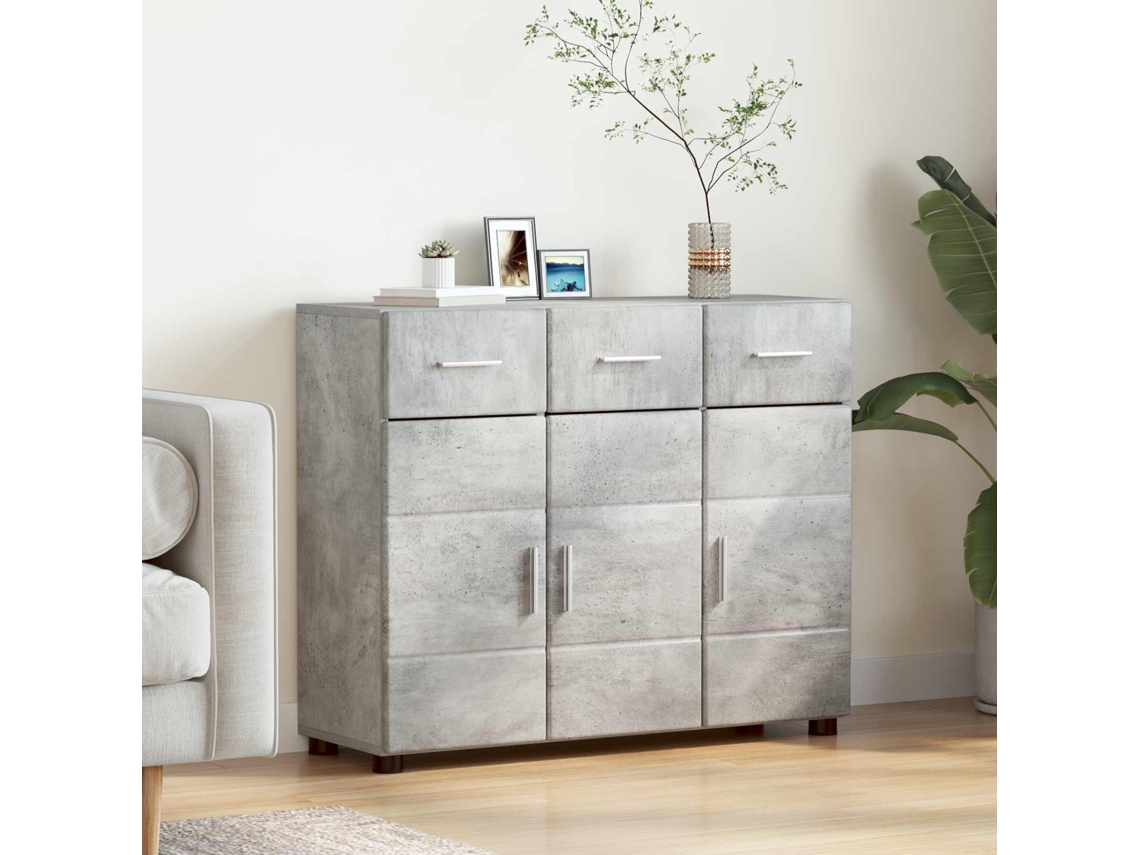 Vidaxl Buffet Florin 88,5 X 30,5 X 73 Cm Cinzento Derivados De Madeira