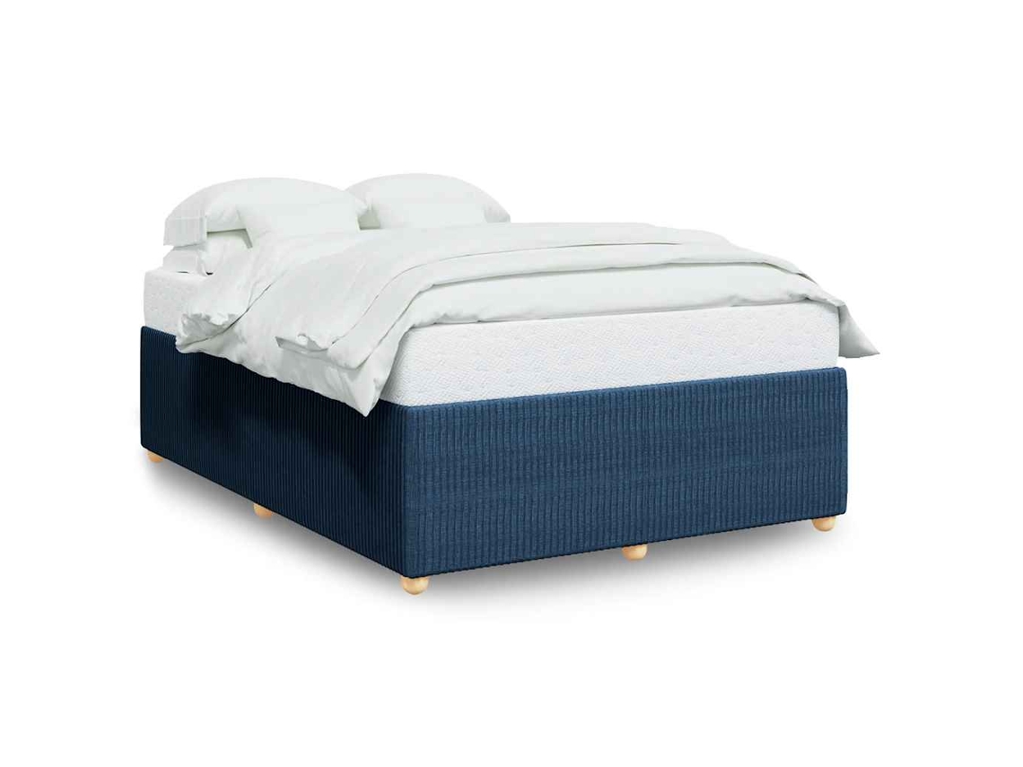 Bed Frame, Bed Frames Vidaxl Azul Tecido (160 X 200 Cm)
