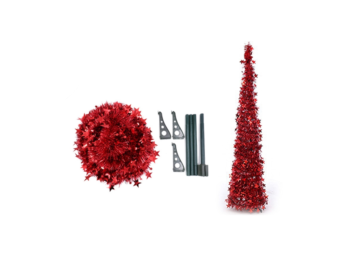 Árvore De Natal Vermelha Laxiscreed 1,2m Retrátil E Colapsável Para Decoração Festiva