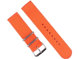 Pulseira de Relógio em 24 Mm Nylon Leve Impermeável Fivela Aço Inoxidável Resistente Água Fácil