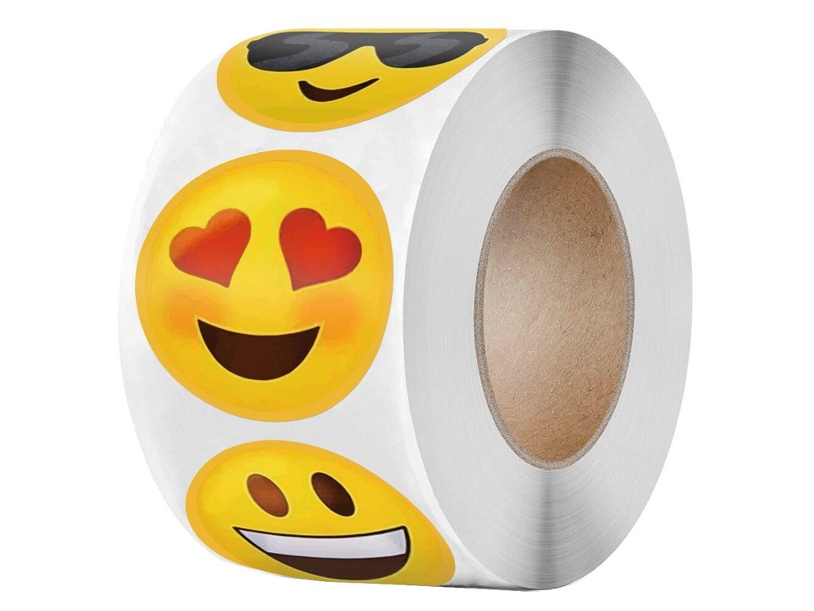 Adesivos Smileys 500 Unidades Rolo
