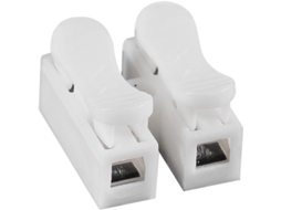 Conector Elétrico Rápido De 2 Vias, Pacote Com 3 Peças, Plástico Branco