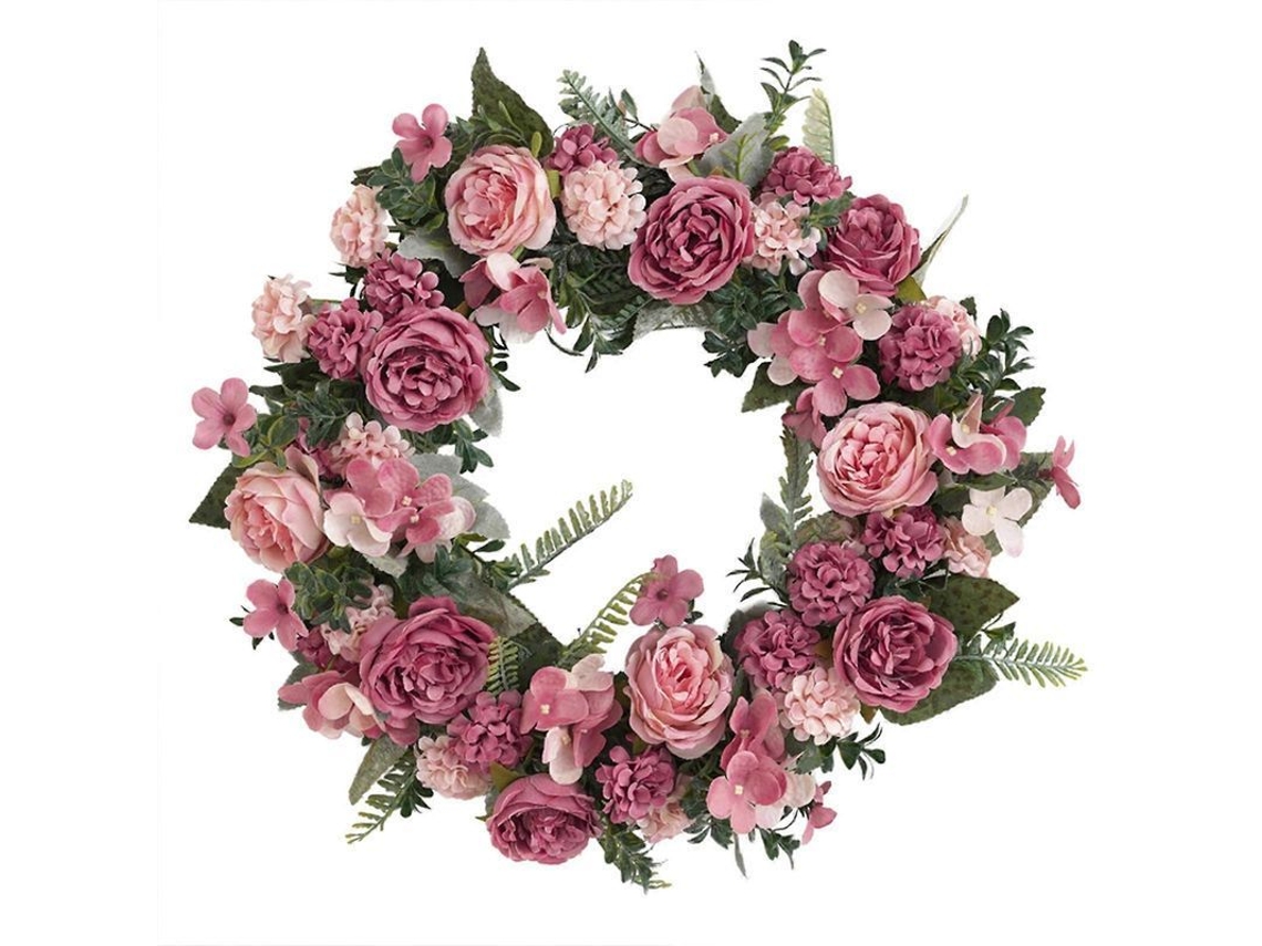 Guirlanda De Peônia Artificial Com Design Único Versátil Para Decoração Interior E Exterior 40cm Rosa