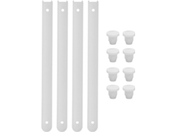 Obuyke Conjunto De 2-trilhos Gaveta Em Plástico Branco Com Design Flexível E Ecológico Para Armários