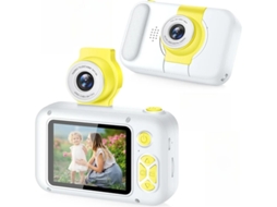 Câmera fotográfica infantil Yizhood 4000W IPS HD de 24 pinos com lente flip branca