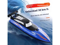 (azul) Barco De Controle Remoto, Tamanho Real, 2,4 Ghz, Adequado Para Piscinas E Lagos, Com Autonomia De 30 Minutos.