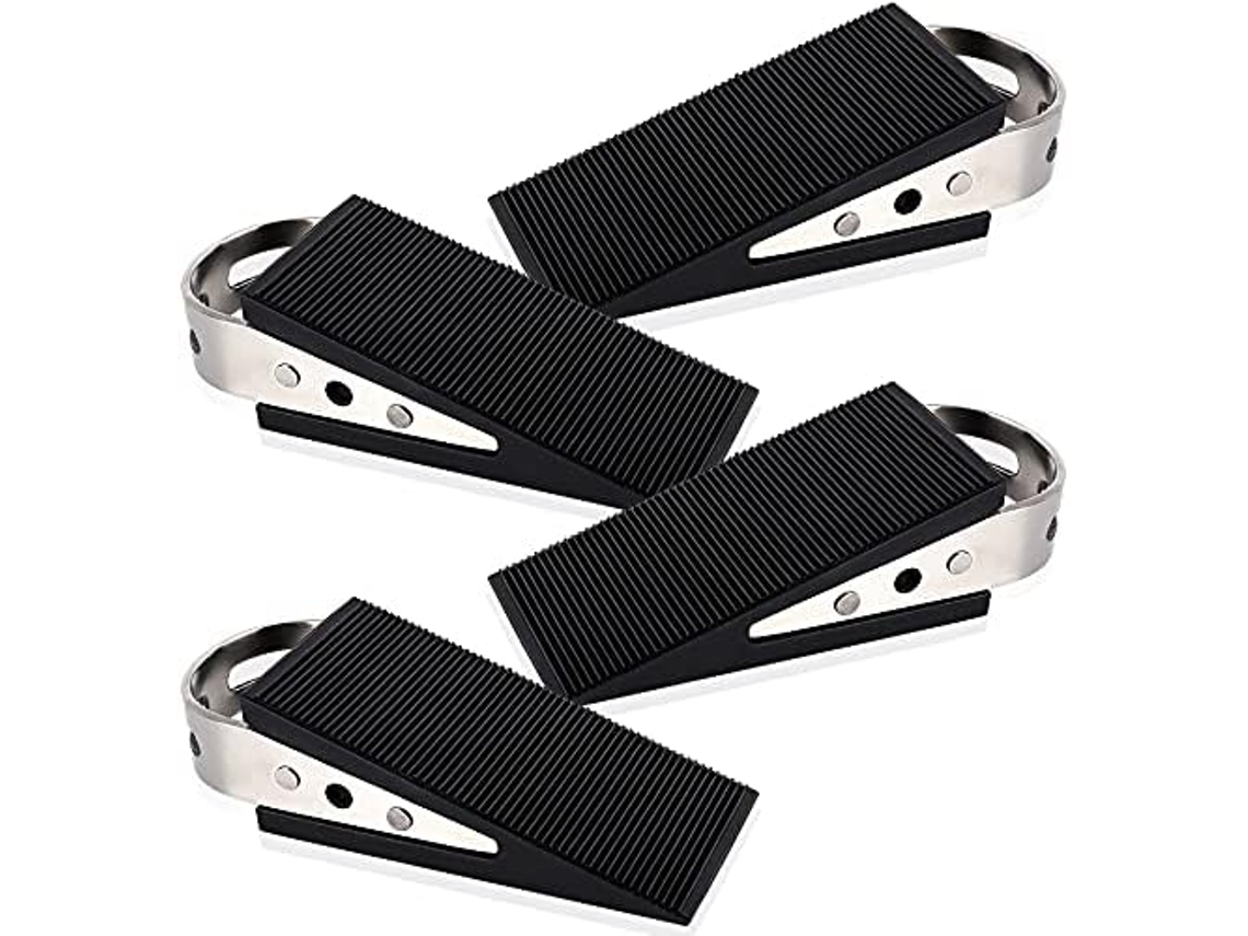 VYLARA Heavy Duty Wedge Door Stop, Borracha Anti Slipamp A Construção De Aço Inoxidável Garante Estabilidade E Não Deixa Marcas Em Pisos Ou Portas, Compatí