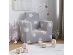 Maison Exclusive - Sofá Infantil De C/ Estrelas Pelúcia Cinzento-claro
