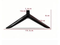 Suporte de Mesa para Televisores de 24 Polegadas, 19,5 Cm, Cor Preto, Design Robusto. ZYBLSSBB