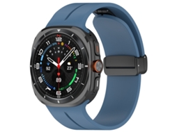 Bracelete para Samsung Galaxy Watch Ultra silicone fivela magnética dobrável azul XIAOMOYU (47mm)