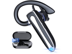 Auscultadores Bluetooth 5.3 JIAPEI 2024, microfone, ganchos, led duplo, 40h, preto