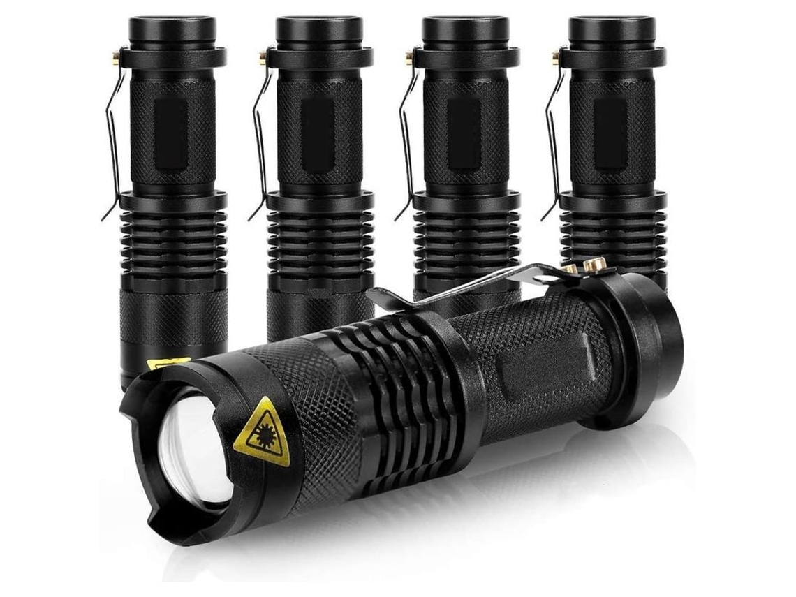 5 Peças Lanterna Super Brilhante Com Pilha Para Pesca Camping Exterior (pilha Não Incluída)