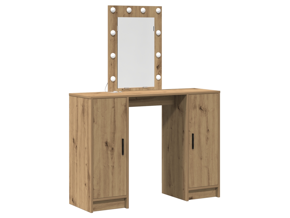 Conjunto 1 Mesa De Vestir Vidaxl Castanho Derivados De Madeira (102 X 33 X 135 Cm)