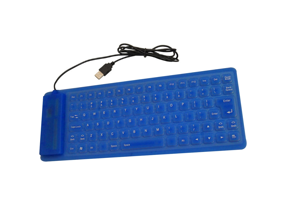 MEOIRUERY Teclado Silicone Flexível 85 Teclas Usb Para Pc, Notebook E Laptop Com Revestimento Impermeável E Dobrável