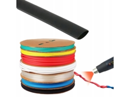 Tubo Termorretratil Preto 80mm 1m – Alta Flexibilidade | Isolamento E Proteção | Eletrônica E Automotiva