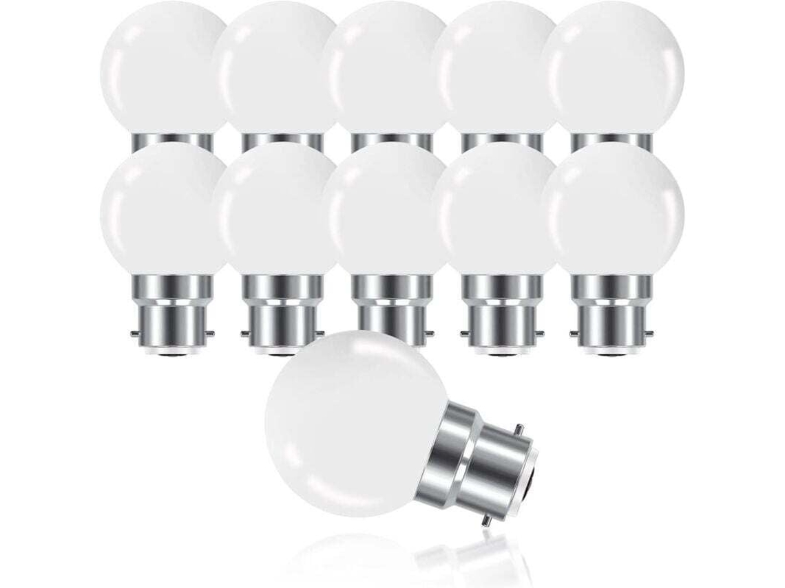 Lâmpada Led B22 3w,mini Globo G45,branco Quente 3000k,280lm,não Regulável,pacote Com 10 Classe G Btforus
