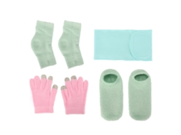 Conjunto De Meias Hidratantes, Luvas E Cachecol De Gel Para O Pescoço