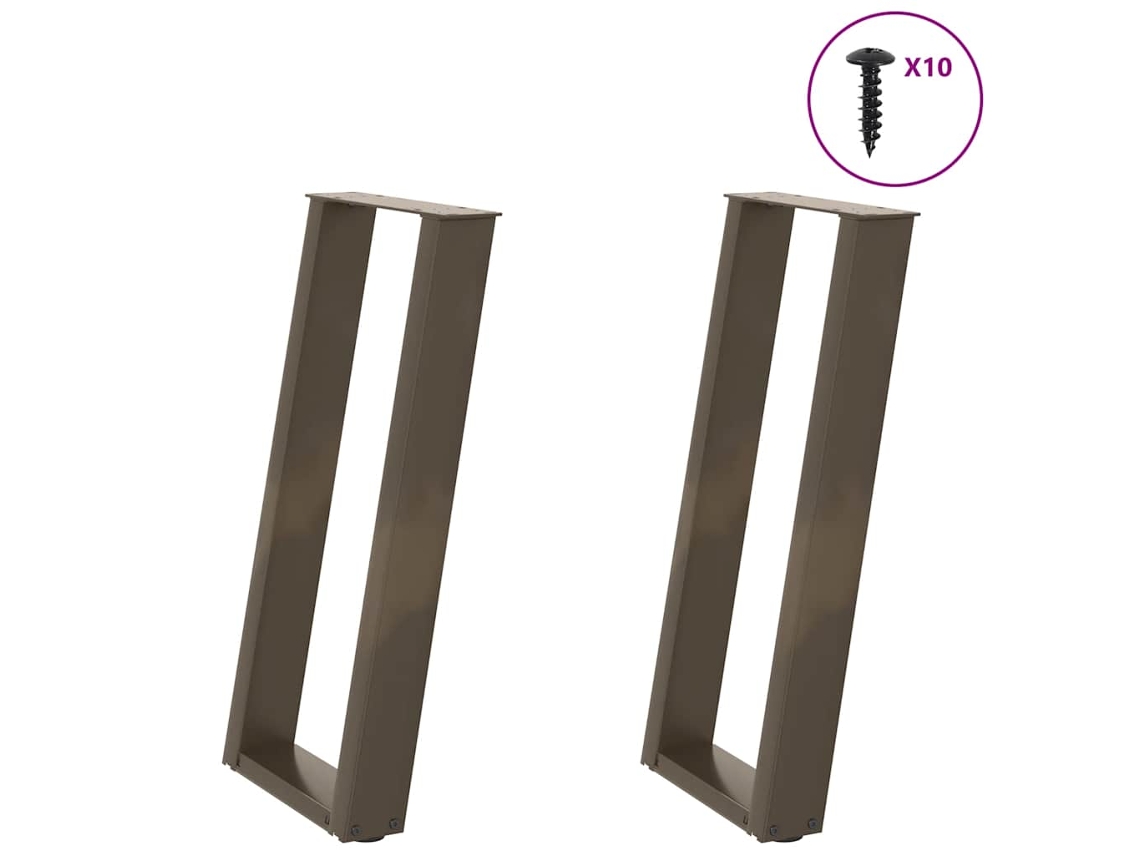Console Table Leg, Console Table Legs Vidaxl Marrom Aço (28 X (72-73) Cm)