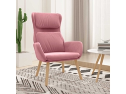 Vidaxl Cadeira De Descanso Veludo Rosa