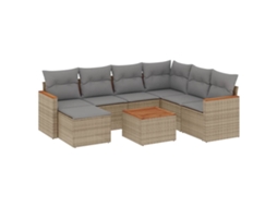 Garden Sofa Set, Garden Sofa Sets Vidaxl Bege Rattan / Vime (n/a)