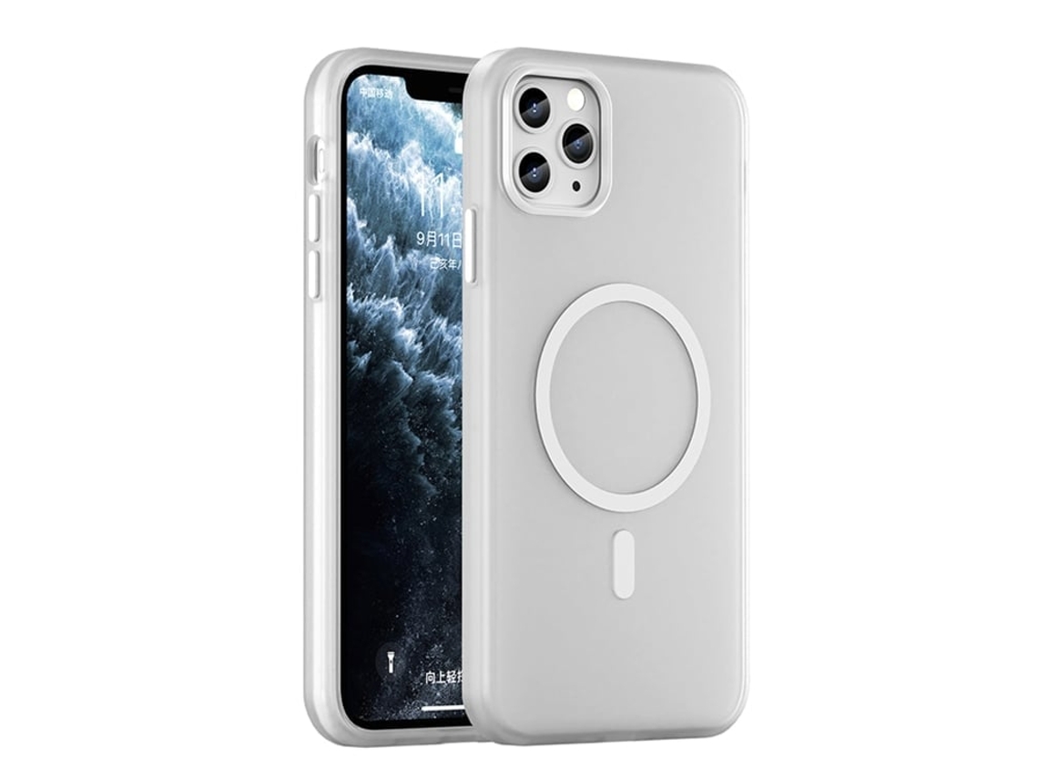 Capa Híbrida Translúcida Para Iphone 11 Pro Max - Tpu E Pc Com Magsafe | Fosca - Branca