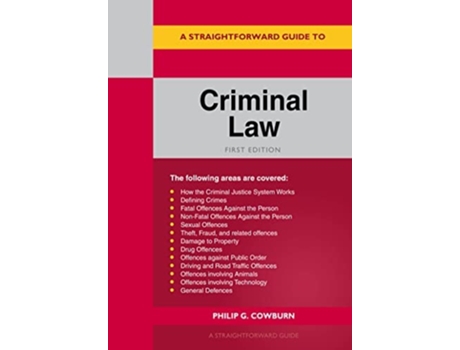 Livro A Straightforward Guide to Criminal Law de Philip G Cowburn (Inglês)