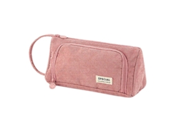 Estojo De Veludo Grande Capacidade. Rosa, Com Um Toque Feminino E Minimalista. Aquaforge