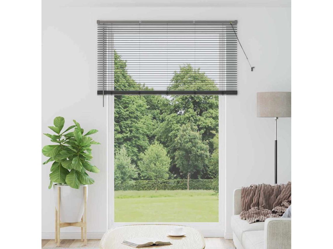 Vidaxl Persianas Venecianas Cinzento-escuro 220 X 145 Cm Alumínio