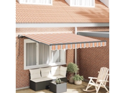 Vidaxl Toldo Retrátil Multicolor 300 X 250 Cm Poliéster E Alumínio