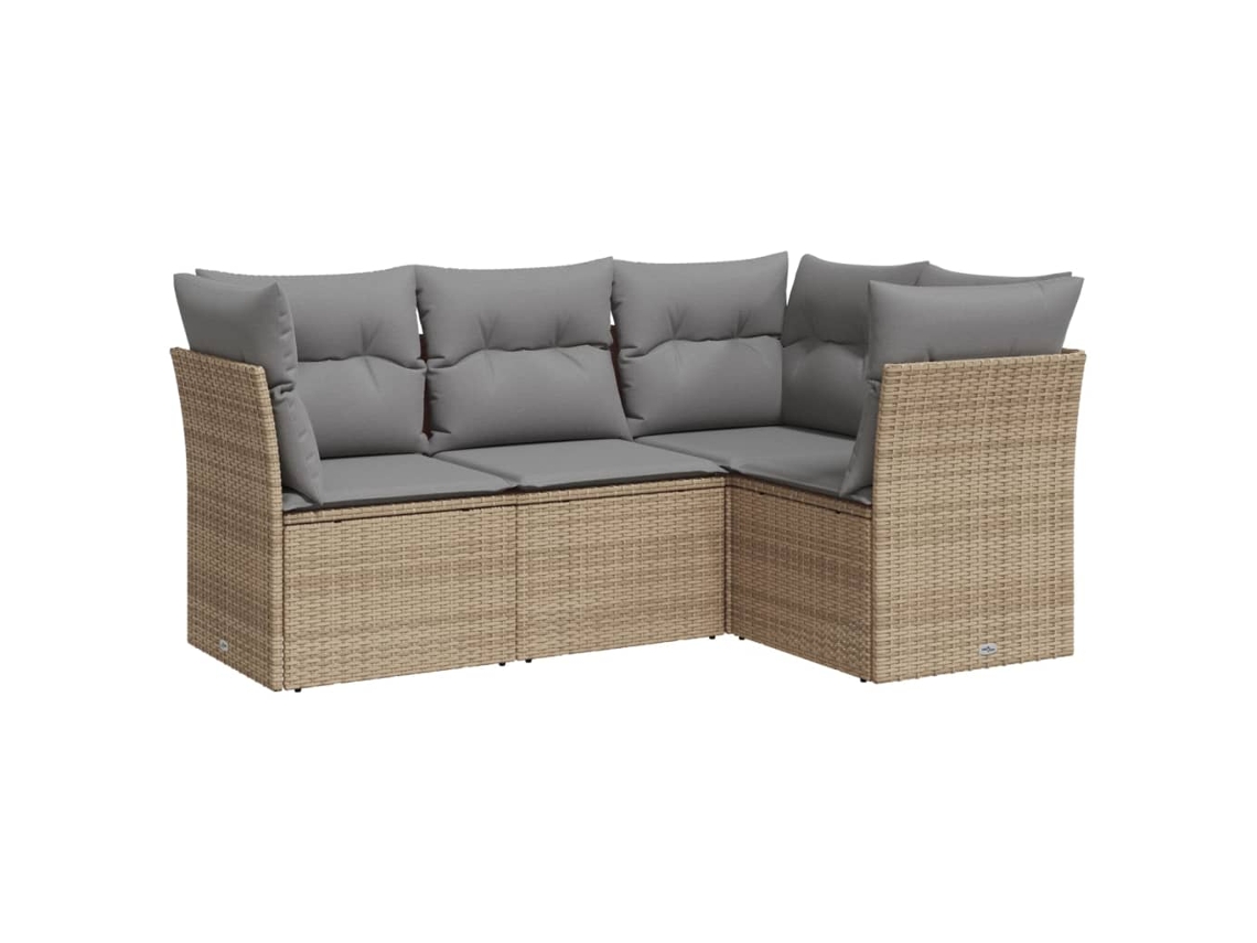 Garden Sofa Set, Garden Sofa Sets Vidaxl Bege Rattan / Vime (n/a)