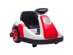 Carrinho de Choque Infantil 6v. Rotação de 360°. Carro Bate bate Elétrico Infantil com Motor Duplo. Música e Trompa Ge