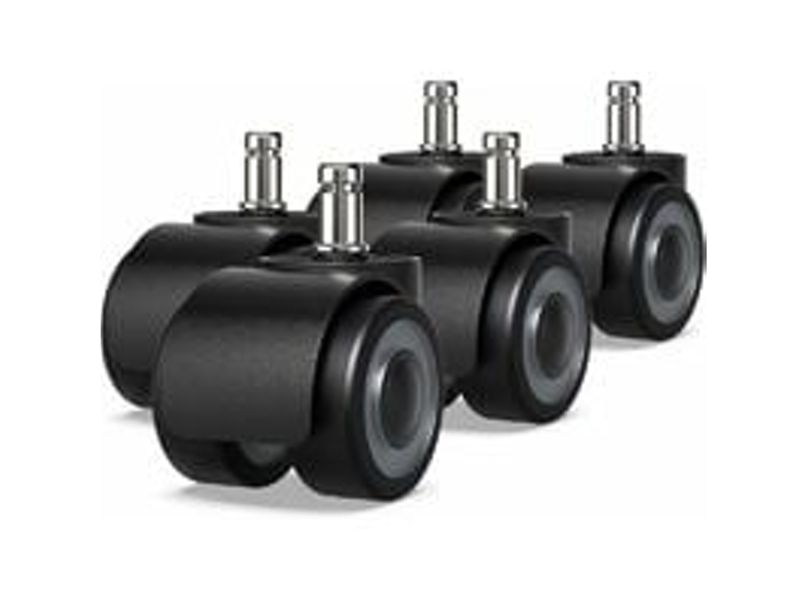 Pacote com 5 rodízios para cadeira de escritório 11 x 22 mm, rodas duplas Desi Slowmoose
