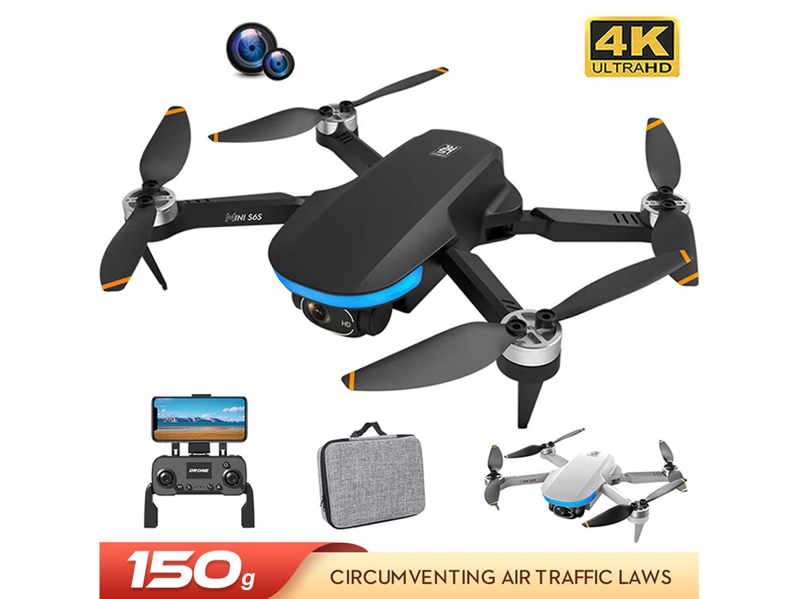 S6S Mini Gps Drone 5G Wifi Fpv Quadcopter Rc Dobrável Sem Escova 4K Duração Da Bateria: 25 Min Preto