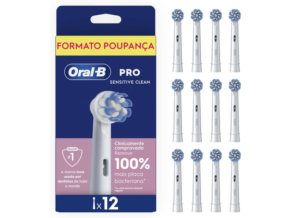 Recarga Escova de Dentes ORAL-B Pro Sensitive Clean (12 Unidades)