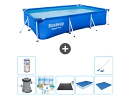 Bestway Piscina Bestway Steel Pro Retangular - 300x201x66 Cm - 8-peças S21561