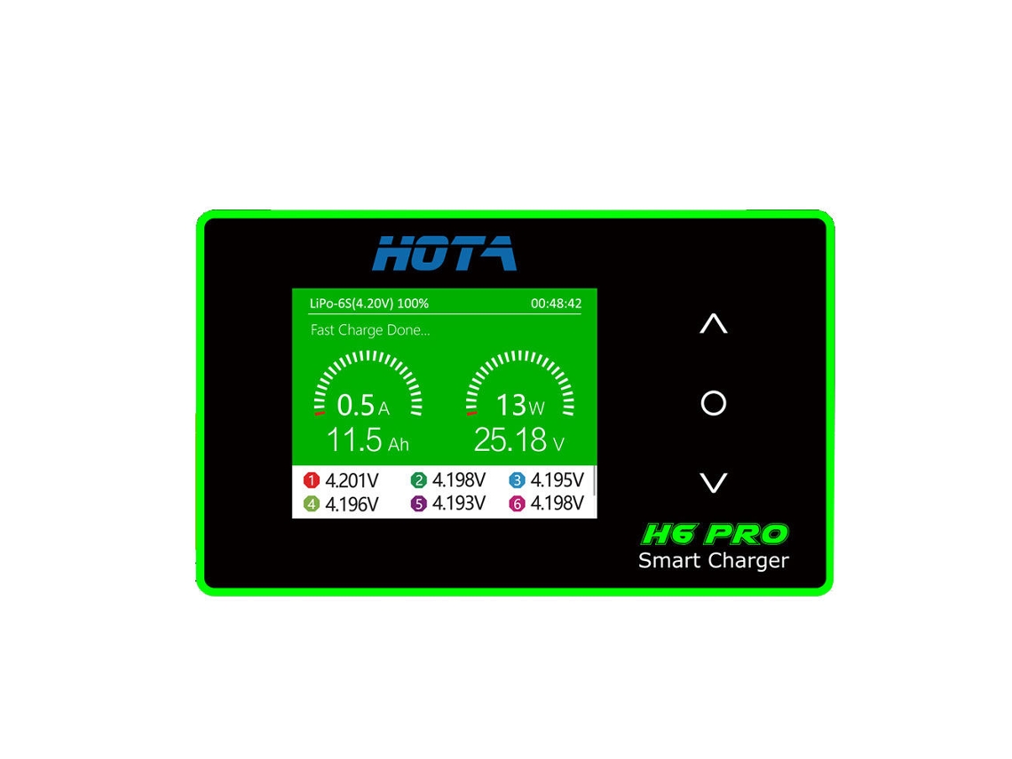Carregador De Bateria Balanceada Hota H6 Pro Duo Ac 200w Dc 700w 26a Para Bateria Lipo 1 6s