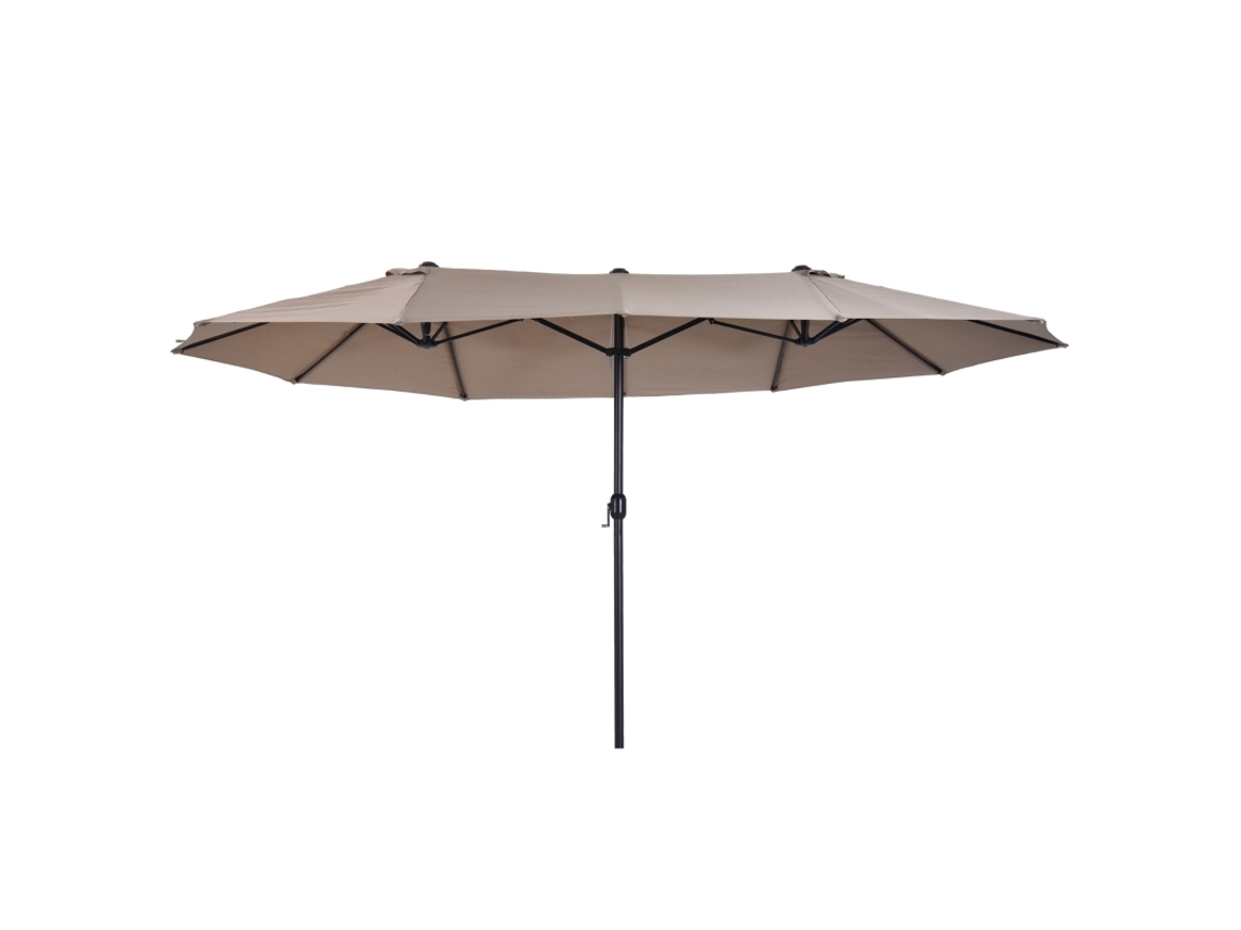 GUARDA SOL SEMICIRCULAR 2x2m, suporte, impermeável, cinza escuro