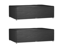 Vidaxl Capas P/ Mobília Jardim 2 Pcs 12 Ilhós 227x152x65 Cm Retangular