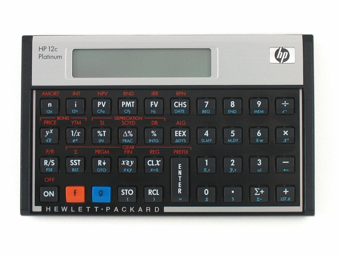 Calculadora Financeira HP-12 CPLATINUM (10 dígitos)