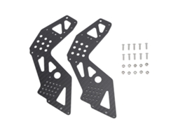 Painéis Laterais De Chassi De Fibra De Carbono Preto Para Losi 1:8 Lmt 4wd Veículos Off Road Rc (2 Peças)