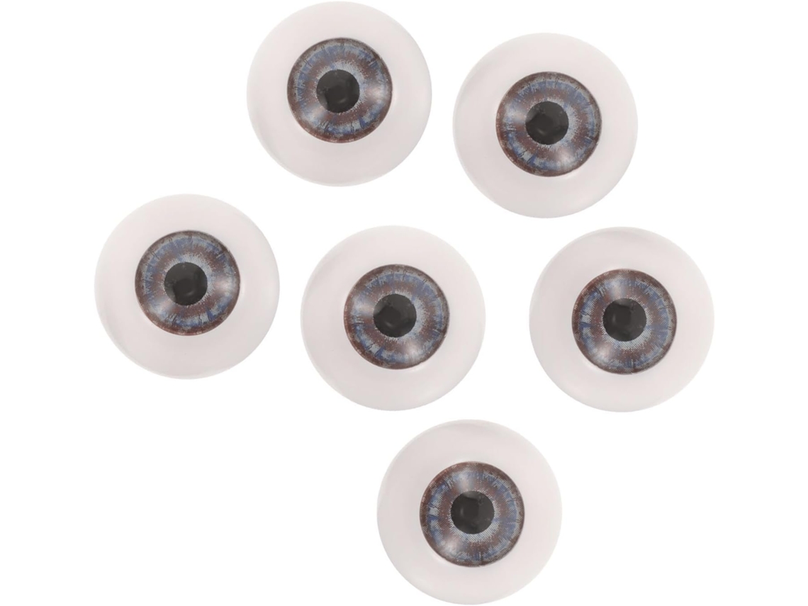 Conjunto De 6 Olhos De Boneca De Plástico Em Formato De Meia-lua