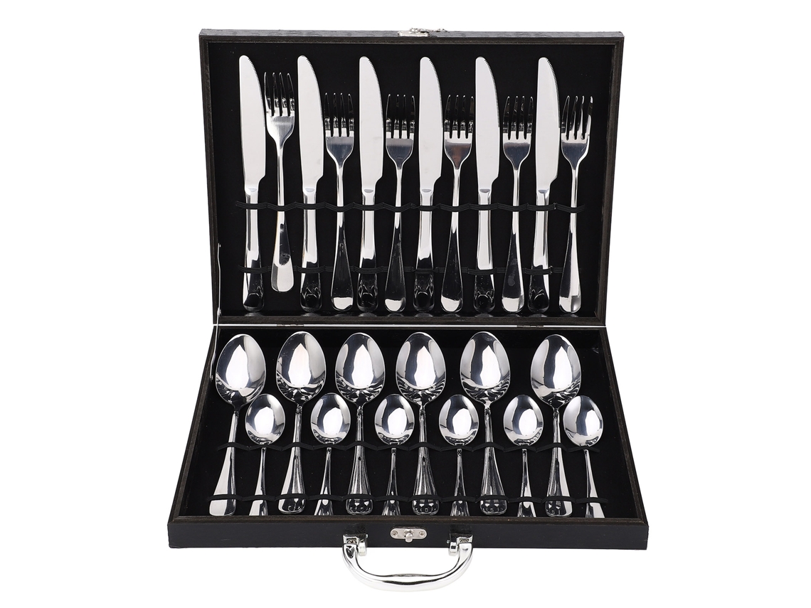 Conjunto de Talheres S/MARCA de aço inoxidável 304 europeu 24 peças para 6 pessoas