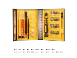Kit de ferramentas de precisão 38 em 1: Pontas Torx, Hexagonal, Fenda e Phillips para reparo de celulares e laptops.