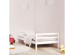 Vidaxl Estrutura De Cama Sem Colchão 80x200 Cm Pinho Maciço Branco