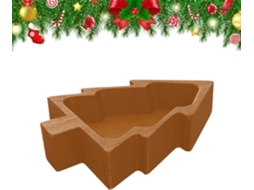 Castiçal Rústico Em Formato De Árvore De Natal | Suporte Para Vela Em Forma De Tigela De Madeira Para Doces