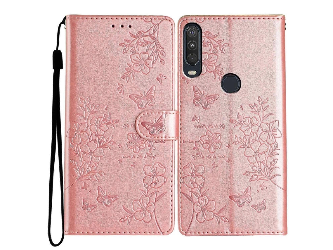 Capa Borboleta E Flor Para Motorola One Action