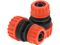 Conjunto De 2 Conectores Impermeáveis Em Abs Para Mangueira Jardim,