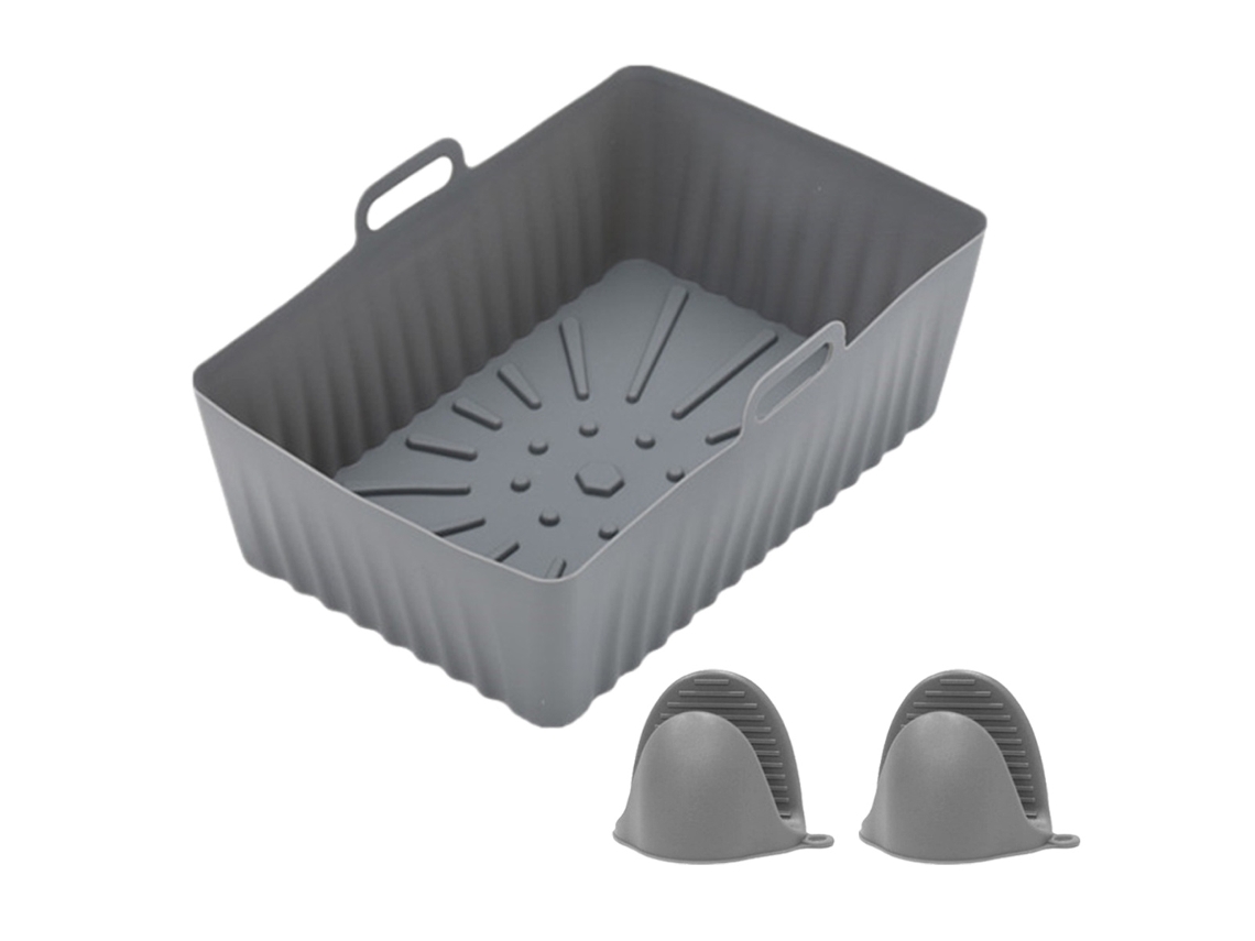 Forros Reutilizáveis de Silicone para Air Fryer Cestas Retangulares Acessórios para Air Fryer NEVEANCE