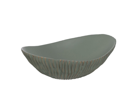 Centro de Mesa Verde Dourado Poliresina 40,5 X 26,5 X 13,5 Cm