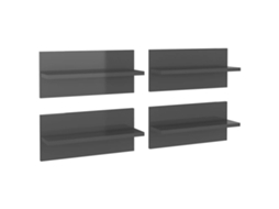 Wall Shelf, Wall Shelves Vidaxl Cinzeto Madeira Processada (n/a)